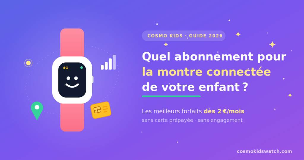 Quel abonnement choisir pour une montre connectée enfant ? Le classement des meilleurs forfaits, du moins cher au plus cher (2026)